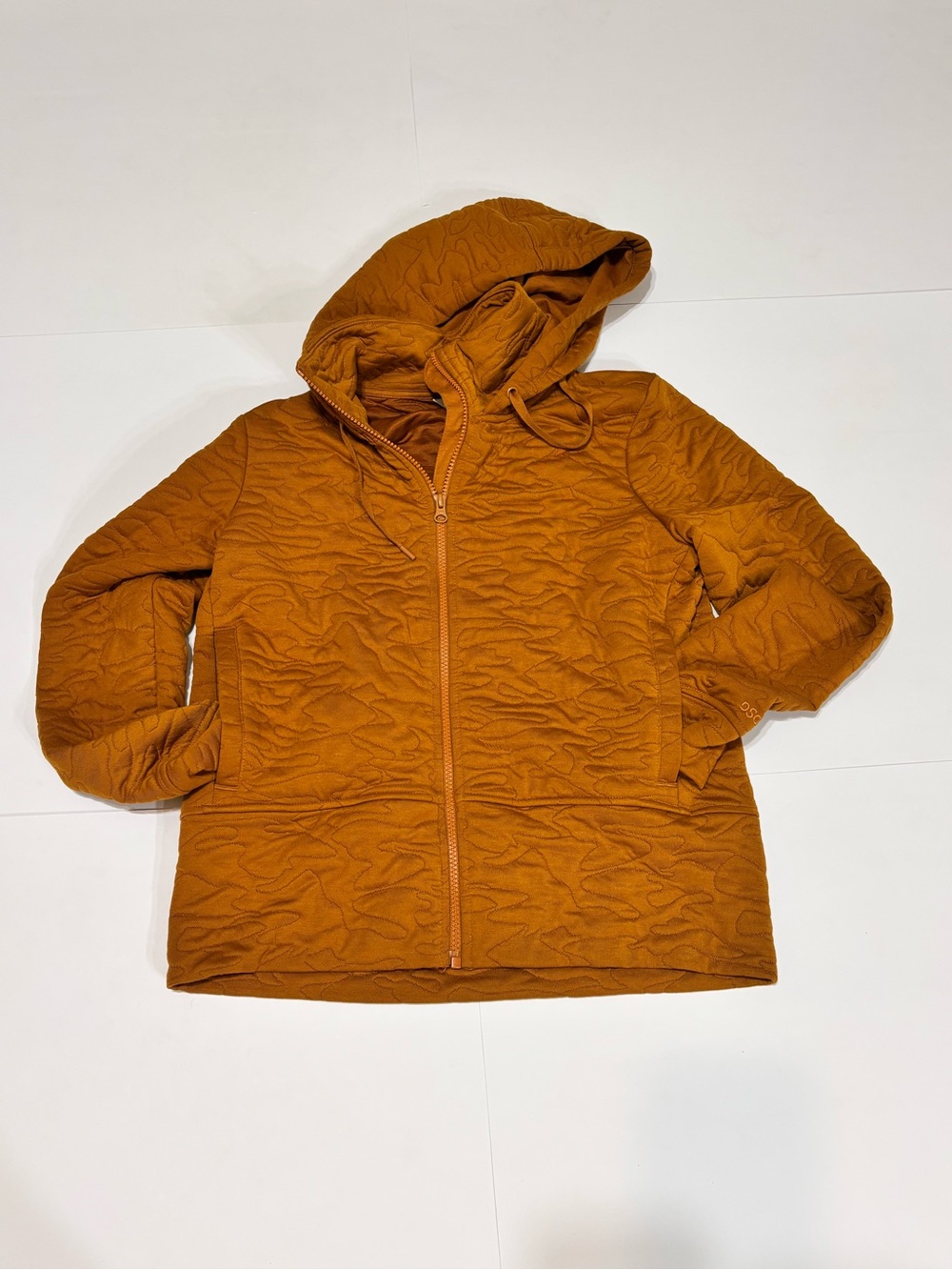 DSG Quilted Hooded Puffer Jacket in Rust Orange